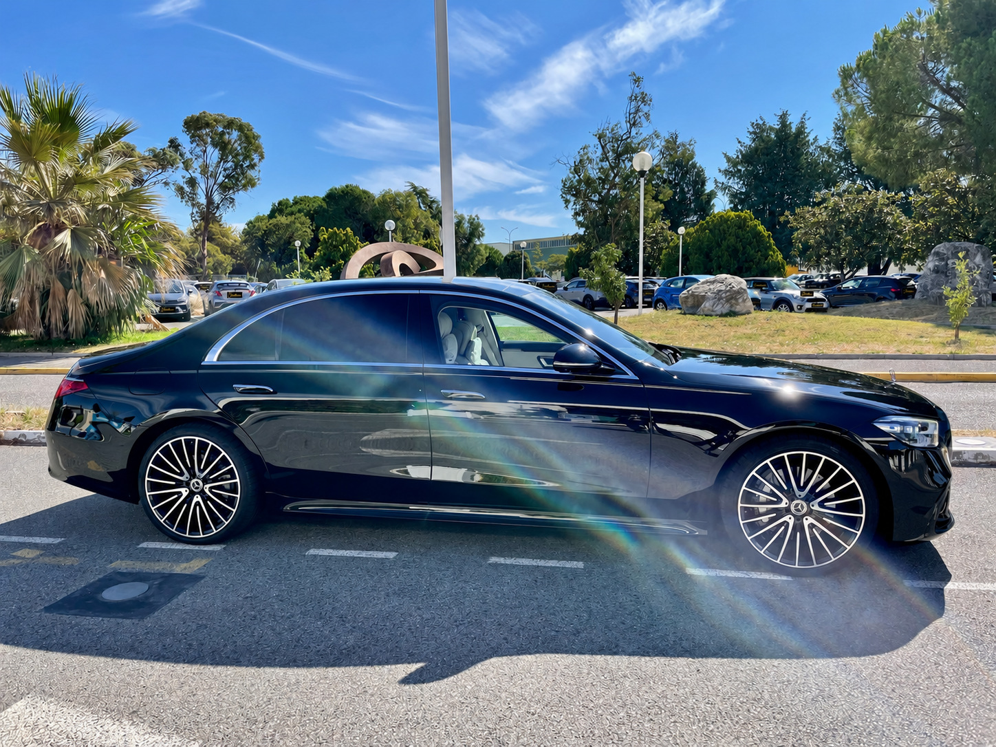 Side view of a Mercedes S-Class